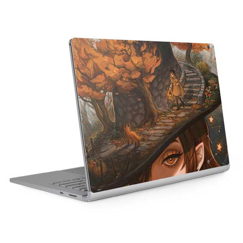 Halloween Pumpkin Witch with Fox by Ivy Dolamore Surface Book 2 13.5in Skin